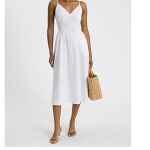Express White Spaghetti Strap Midi Dress